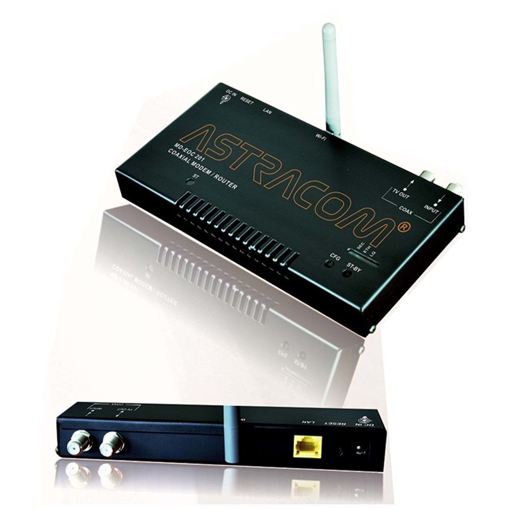 Astracom Kablosuz EOC(Ethernet Over Coax)modem