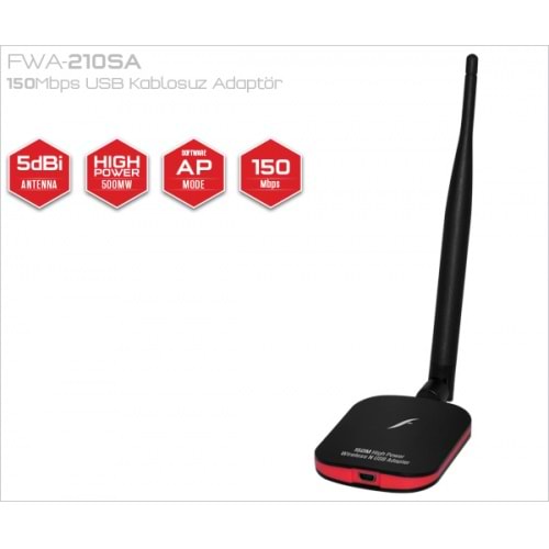 FRISBY FWA-210SA 150Mbps USB Wireless N Eth.5dBi