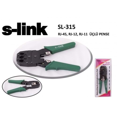 S-LINK SL-315 RJ-45/RJ-12/RJ-11 Üçlü Pense